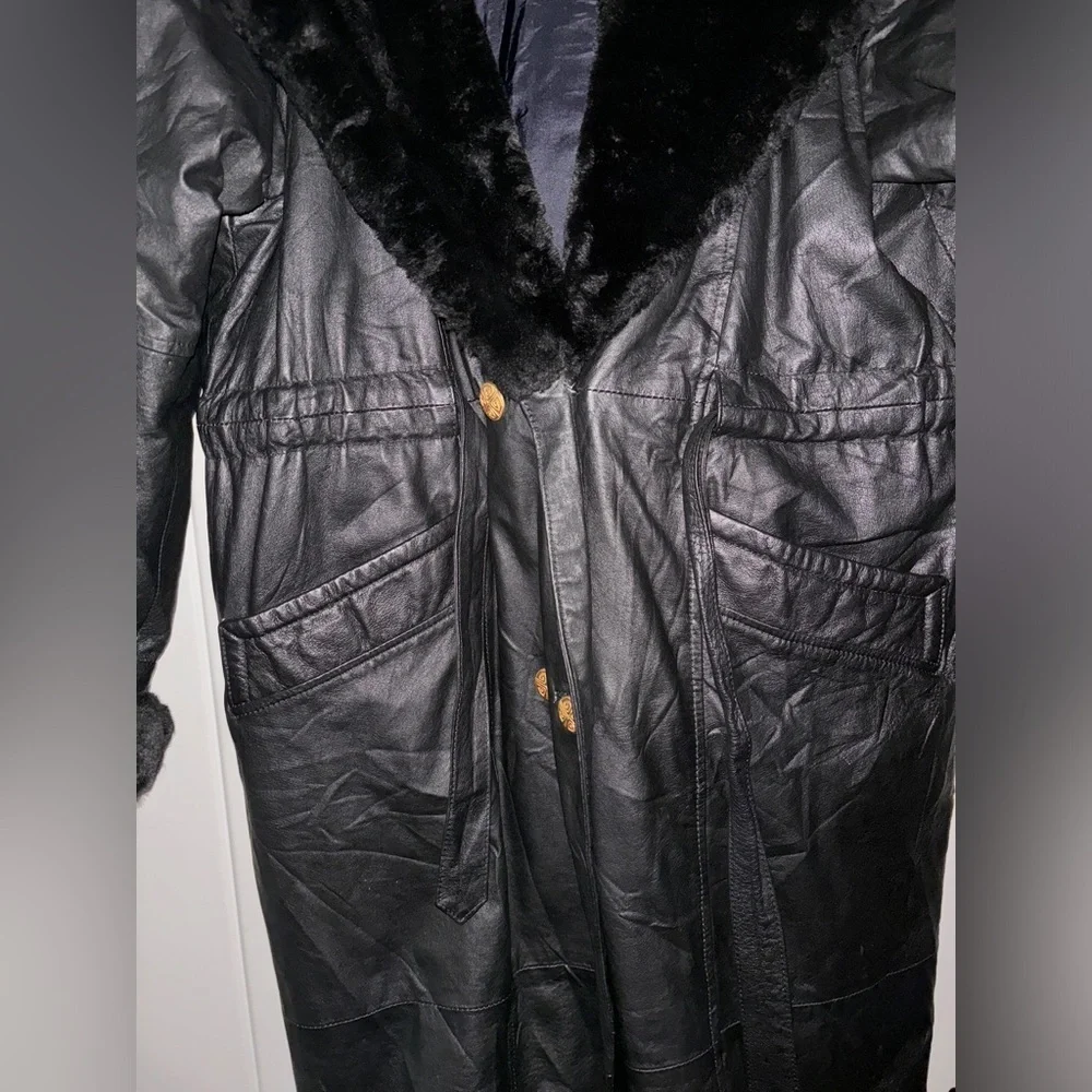Wilson Othello Pelle Genuine Leather Trench‎ Coat Size M Old Luxury Old World